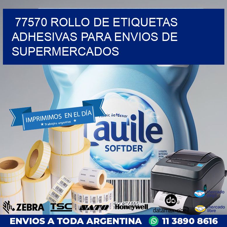 77570 ROLLO DE ETIQUETAS ADHESIVAS PARA ENVIOS DE SUPERMERCADOS