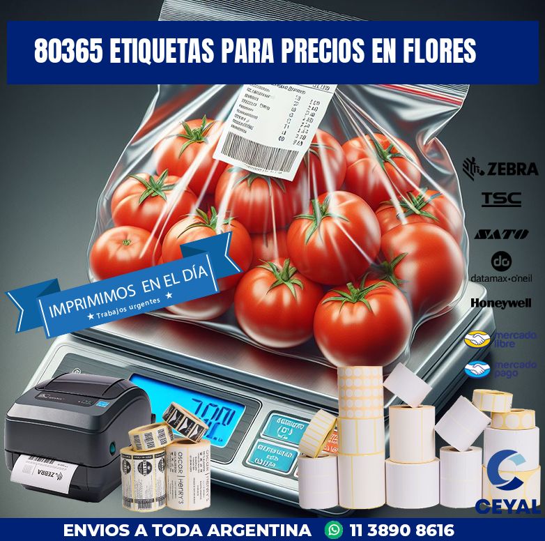 80365 ETIQUETAS PARA PRECIOS EN FLORES