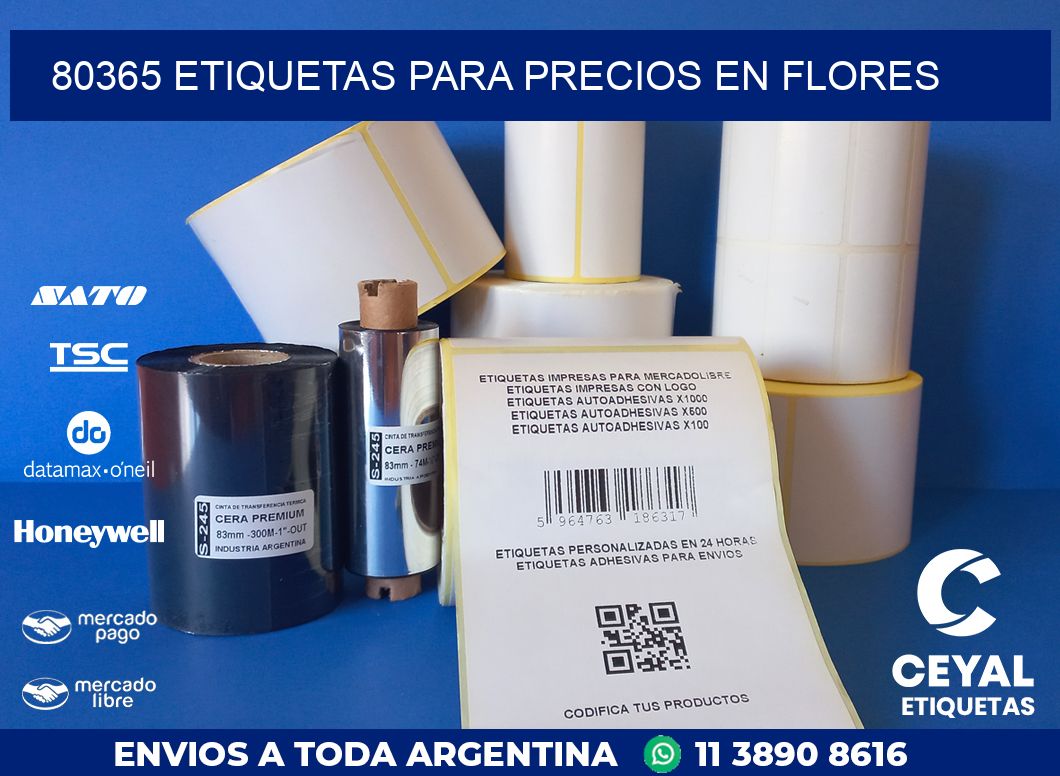 80365 ETIQUETAS PARA PRECIOS EN FLORES