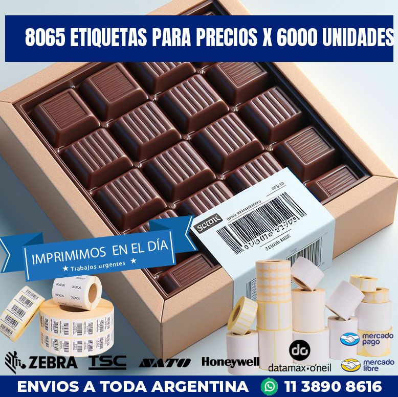 8065 ETIQUETAS PARA PRECIOS X 6000 UNIDADES