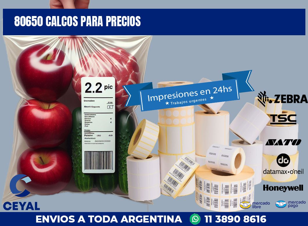 80650 CALCOS PARA PRECIOS