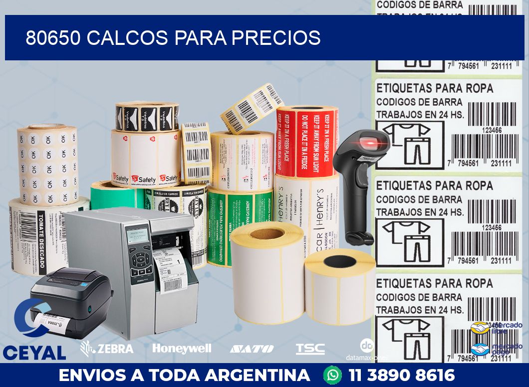 80650 CALCOS PARA PRECIOS