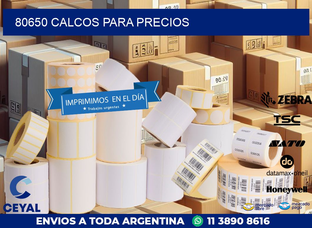 80650 CALCOS PARA PRECIOS