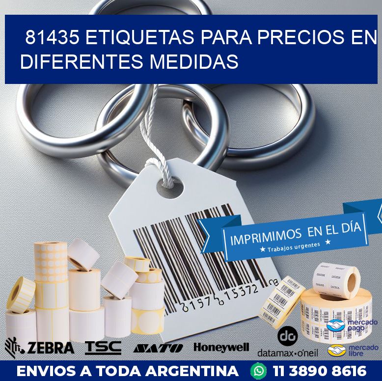 81435 ETIQUETAS PARA PRECIOS EN DIFERENTES MEDIDAS