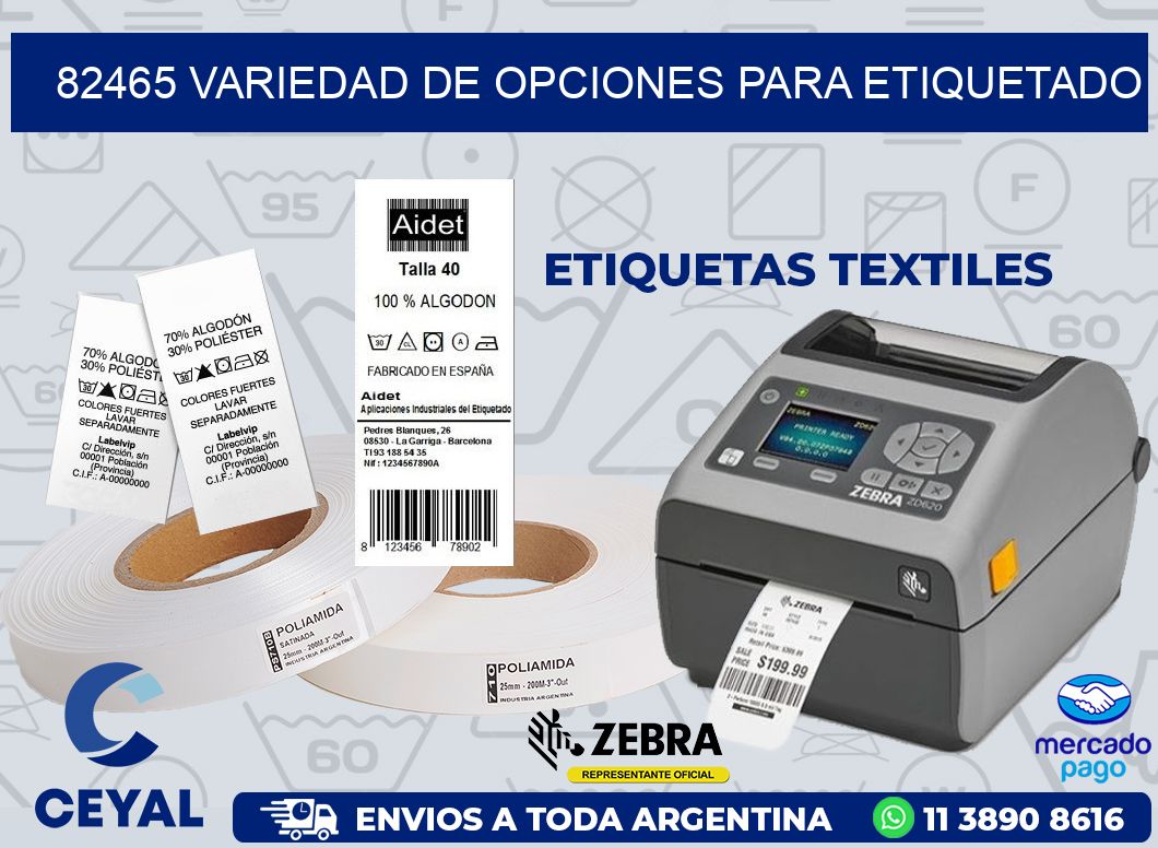 82465 VARIEDAD DE OPCIONES PARA ETIQUETADO