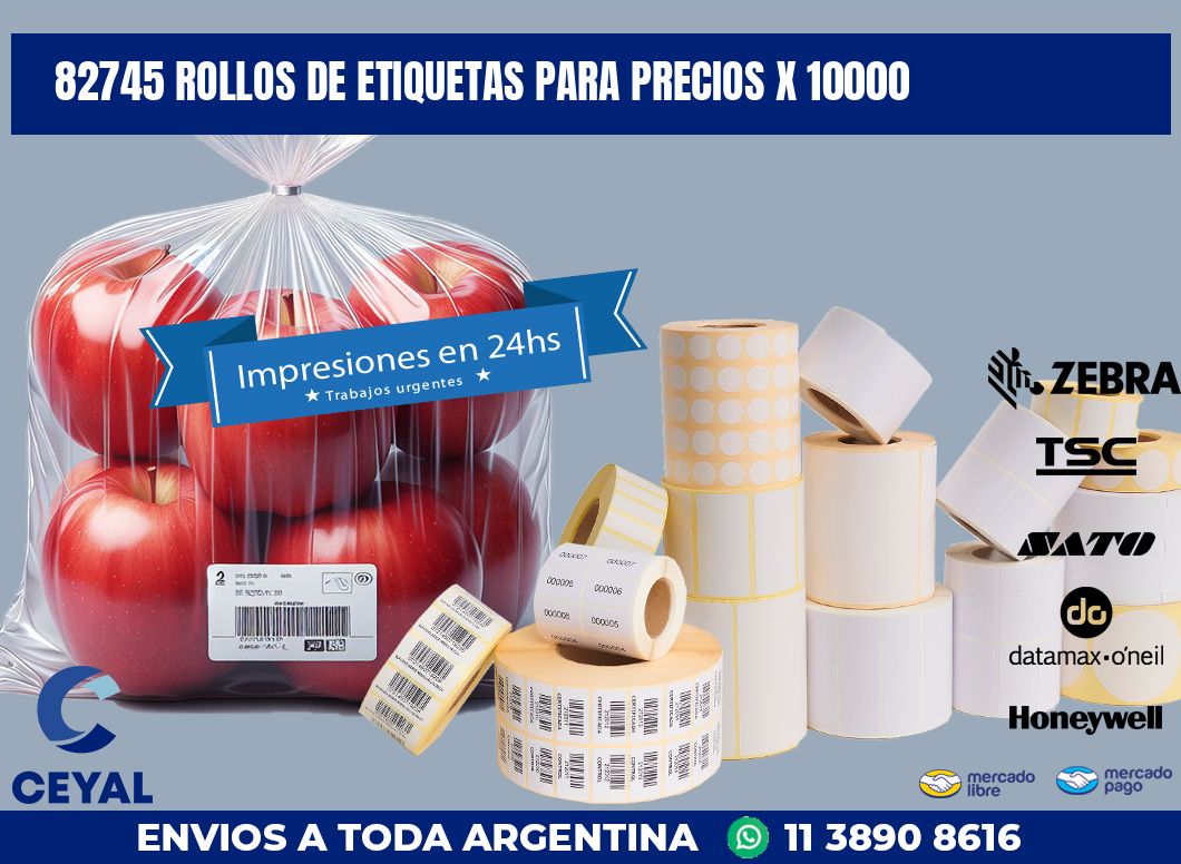 82745 ROLLOS DE ETIQUETAS PARA PRECIOS X 10000