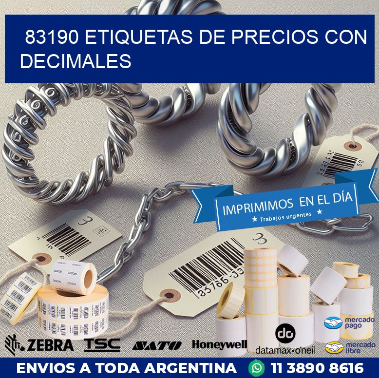 83190 ETIQUETAS DE PRECIOS CON DECIMALES