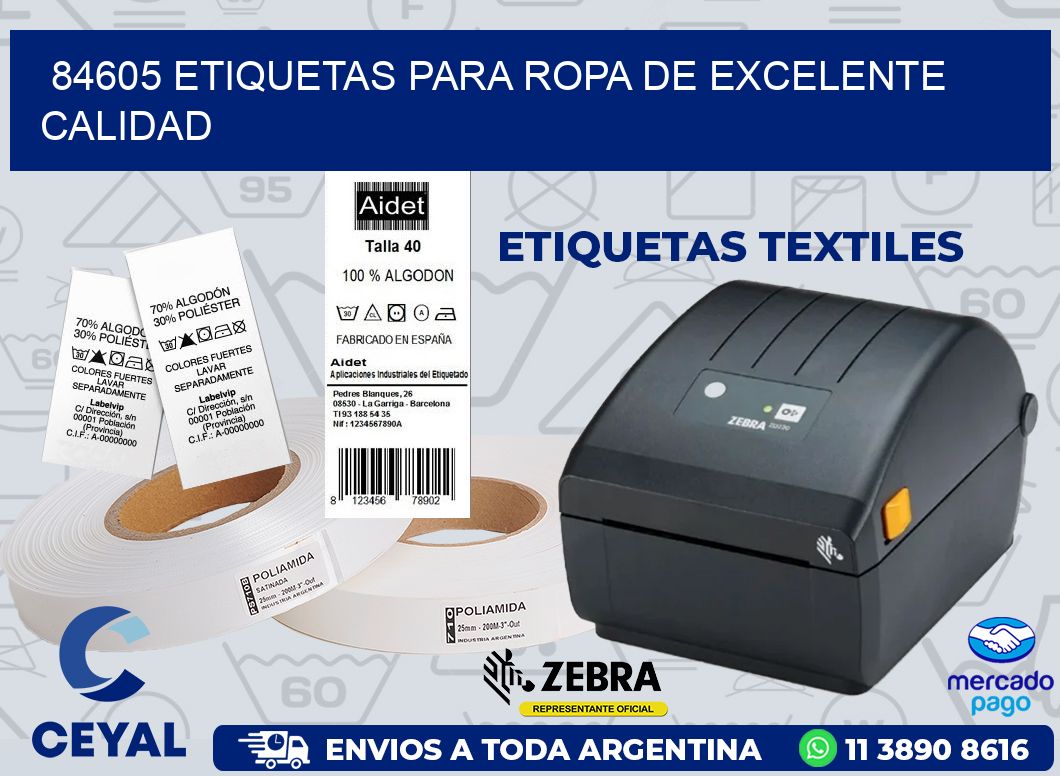 84605 ETIQUETAS PARA ROPA DE EXCELENTE CALIDAD