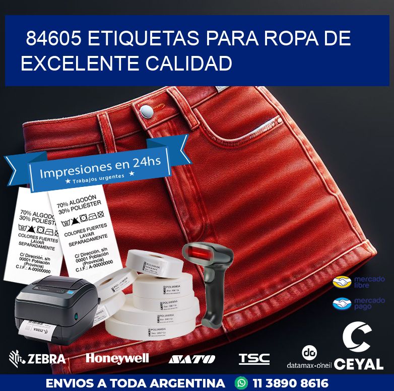 84605 ETIQUETAS PARA ROPA DE EXCELENTE CALIDAD