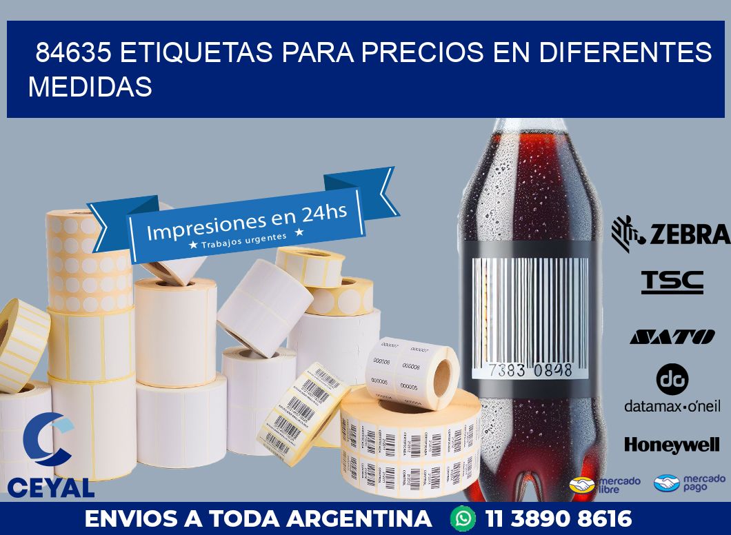 84635 ETIQUETAS PARA PRECIOS EN DIFERENTES MEDIDAS