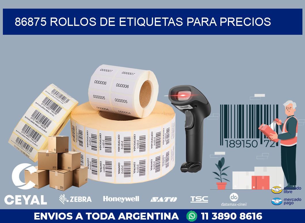 86875 ROLLOS DE ETIQUETAS PARA PRECIOS