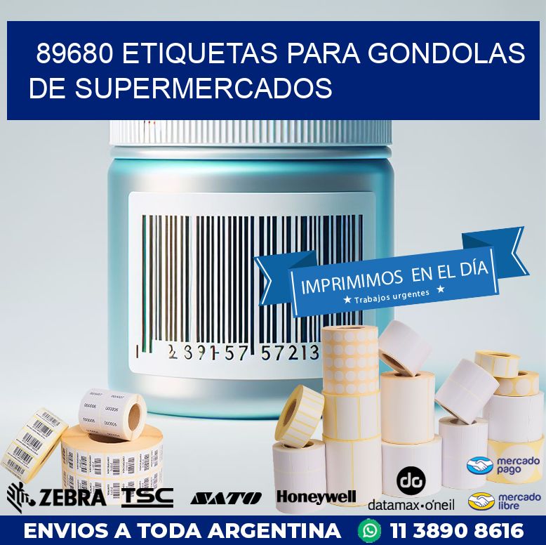 89680 ETIQUETAS PARA GONDOLAS DE SUPERMERCADOS
