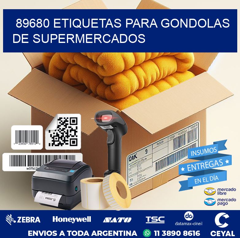 89680 ETIQUETAS PARA GONDOLAS DE SUPERMERCADOS