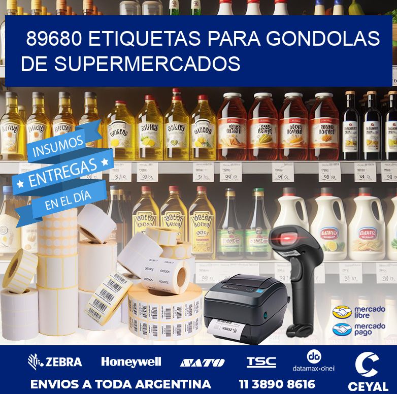 89680 ETIQUETAS PARA GONDOLAS DE SUPERMERCADOS