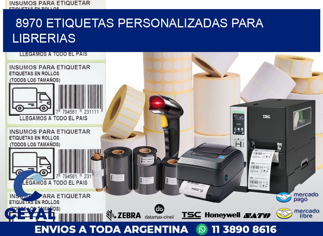 8970 ETIQUETAS PERSONALIZADAS PARA LIBRERIAS