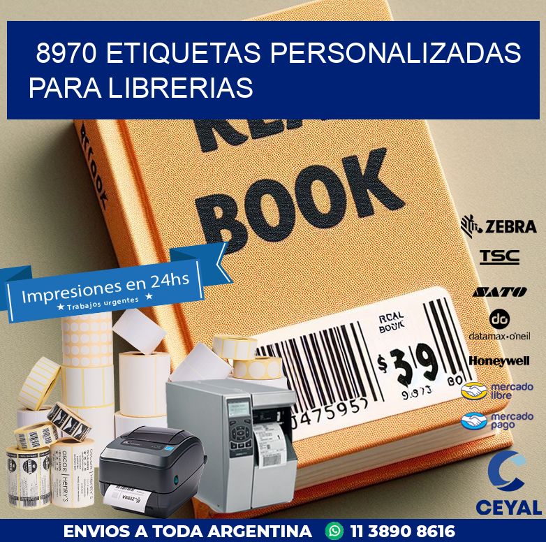 8970 ETIQUETAS PERSONALIZADAS PARA LIBRERIAS