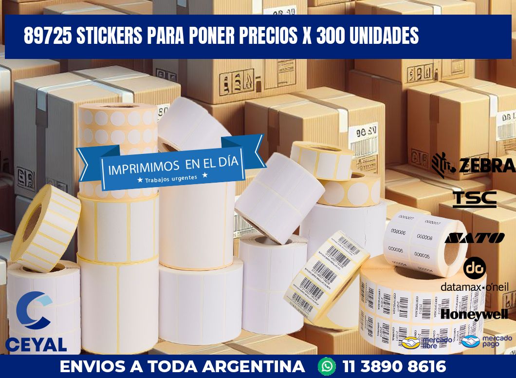 89725 STICKERS PARA PONER PRECIOS X 300 UNIDADES