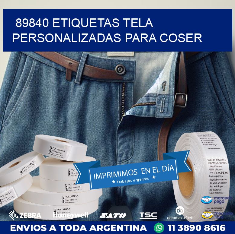 89840 ETIQUETAS TELA PERSONALIZADAS PARA COSER