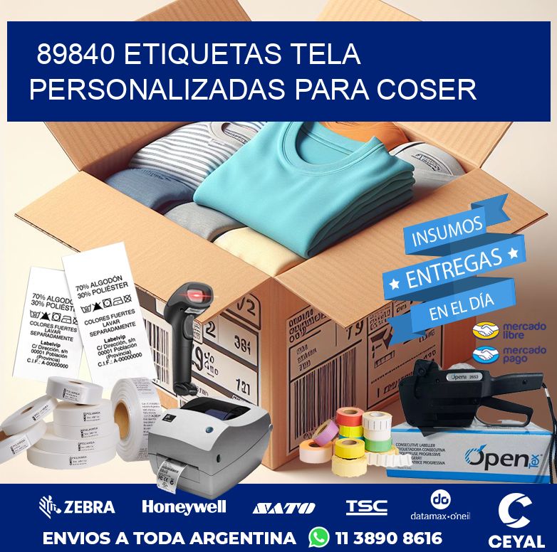 89840 ETIQUETAS TELA PERSONALIZADAS PARA COSER