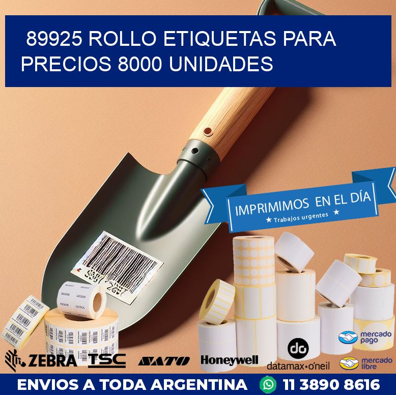 89925 ROLLO ETIQUETAS PARA PRECIOS 8000 UNIDADES