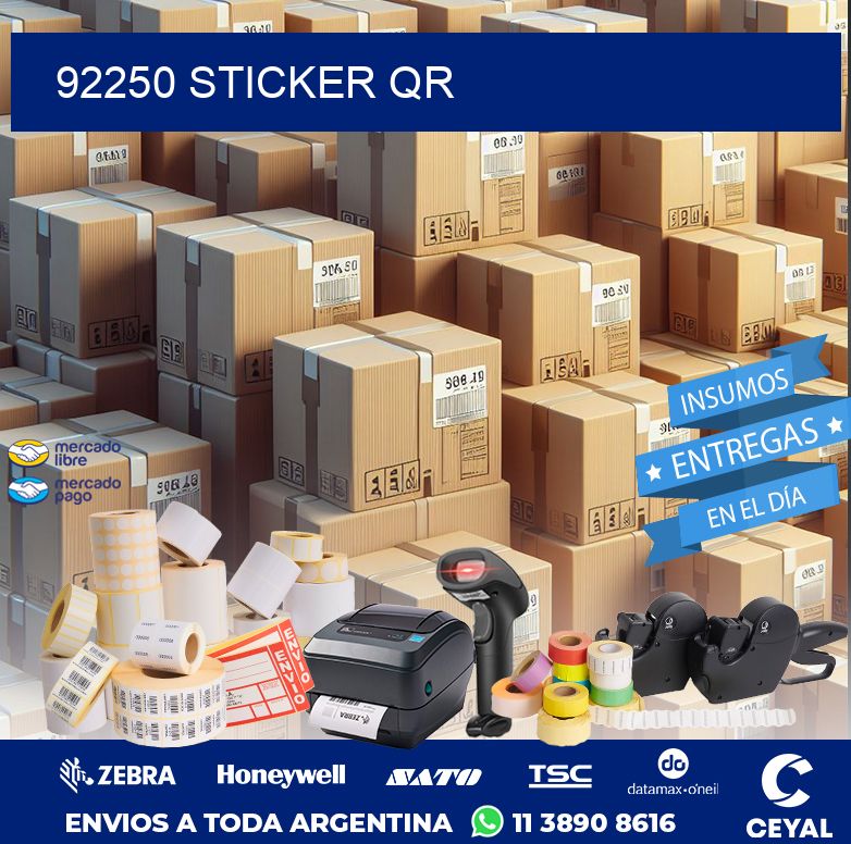 92250 STICKER QR