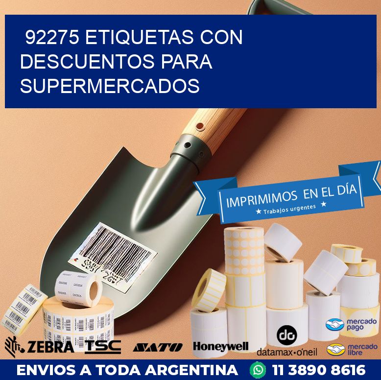 92275 ETIQUETAS CON DESCUENTOS PARA SUPERMERCADOS