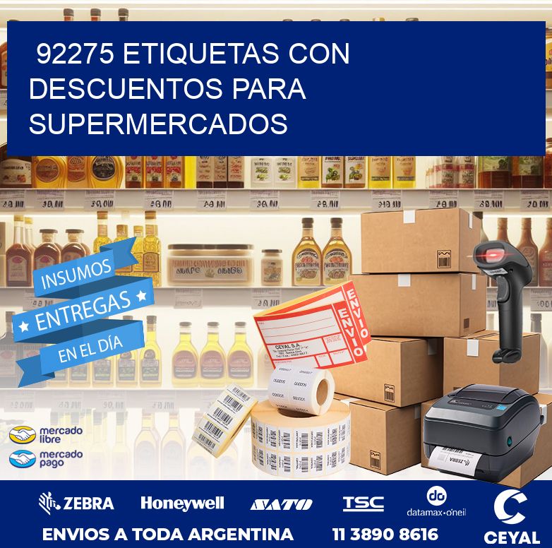 92275 ETIQUETAS CON DESCUENTOS PARA SUPERMERCADOS