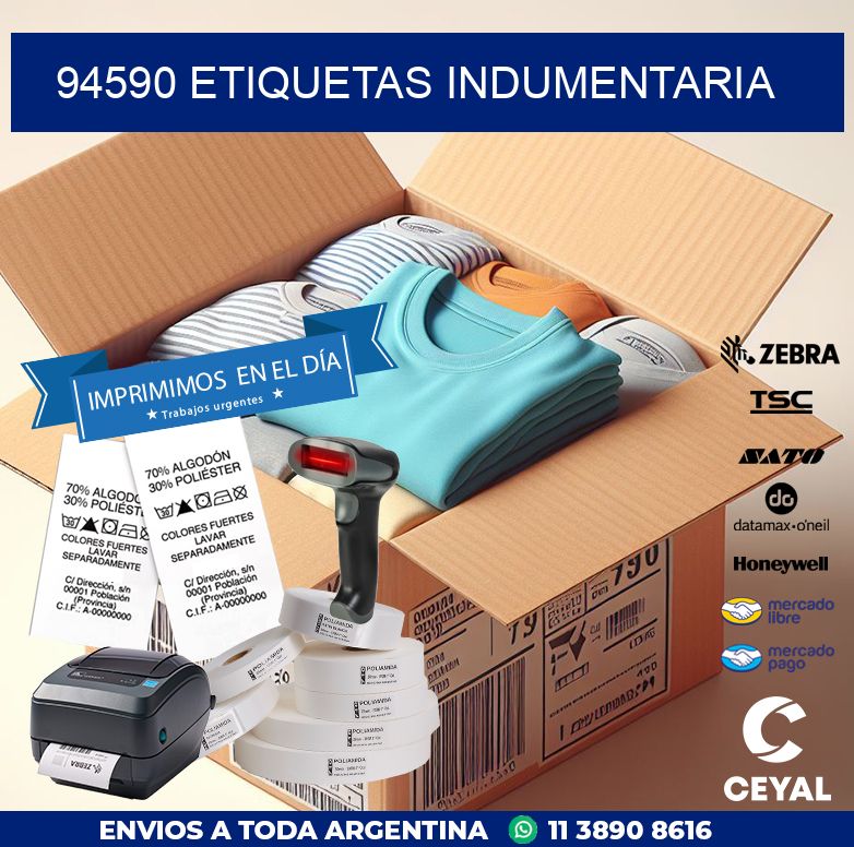 94590 ETIQUETAS INDUMENTARIA