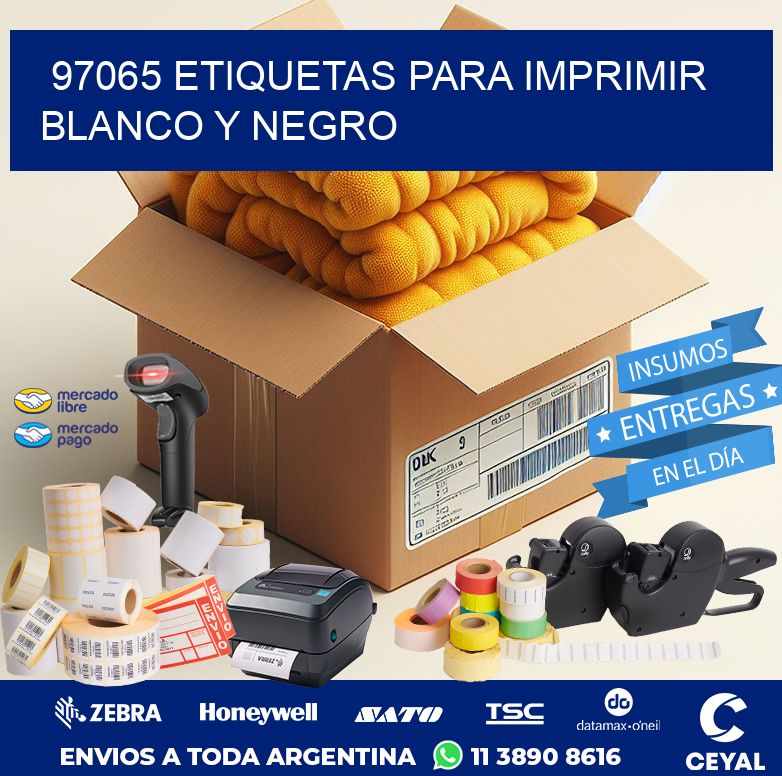 97065 ETIQUETAS PARA IMPRIMIR BLANCO Y NEGRO
