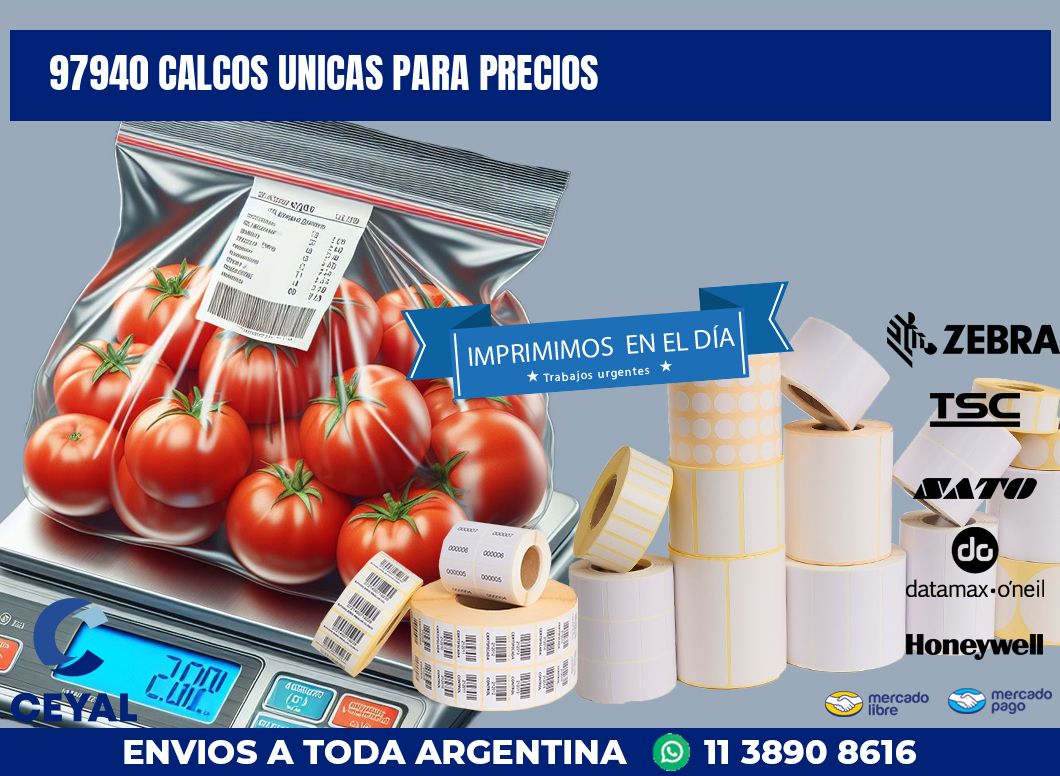 97940 CALCOS UNICAS PARA PRECIOS