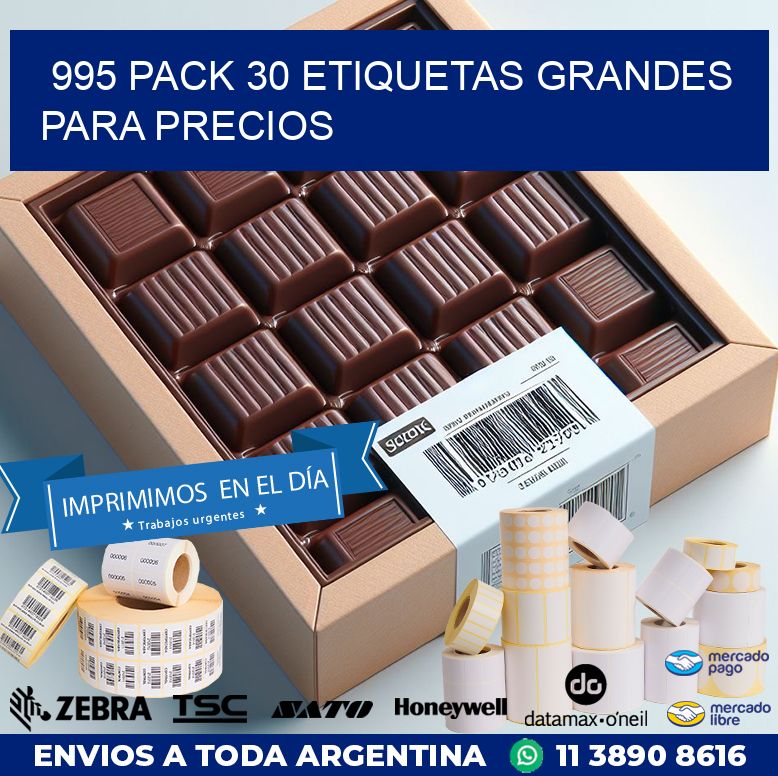 995 PACK 30 ETIQUETAS GRANDES PARA PRECIOS