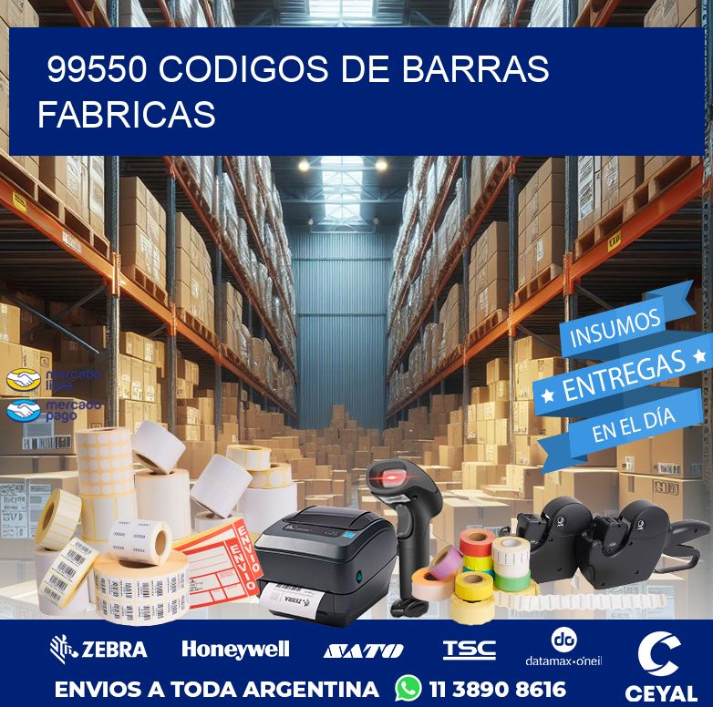 99550 CODIGOS DE BARRAS FABRICAS