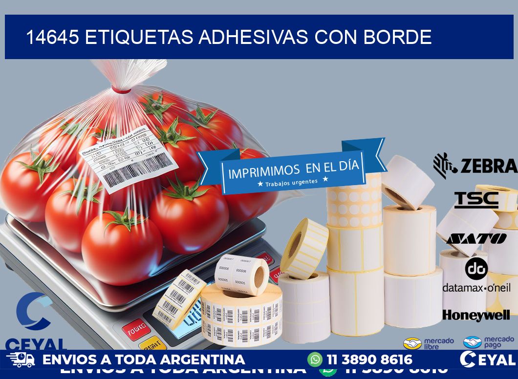 14645 ETIQUETAS ADHESIVAS CON BORDE