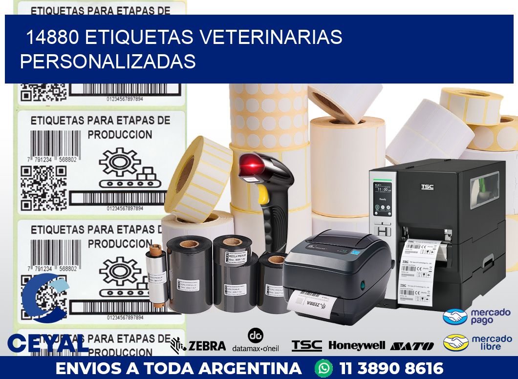 14880 ETIQUETAS VETERINARIAS PERSONALIZADAS