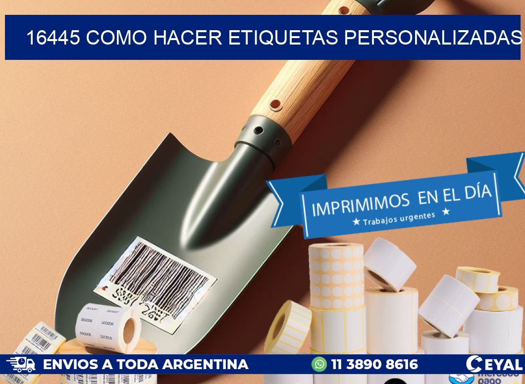 16445 como hacer etiquetas personalizadas