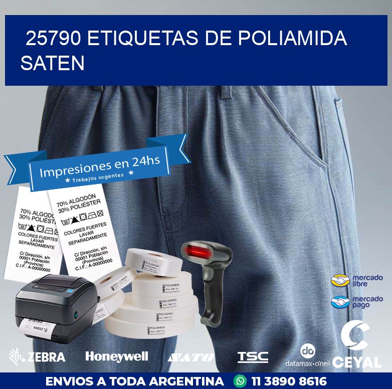 25790 ETIQUETAS DE POLIAMIDA SATEN