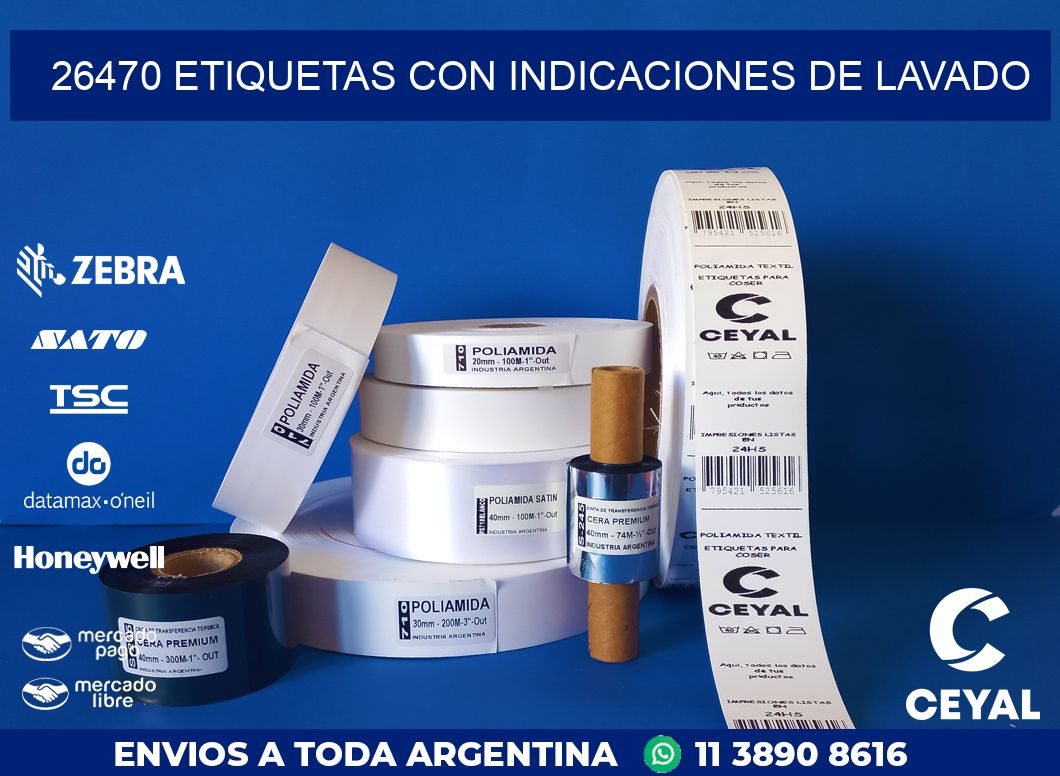 26470 ETIQUETAS CON INDICACIONES DE LAVADO
