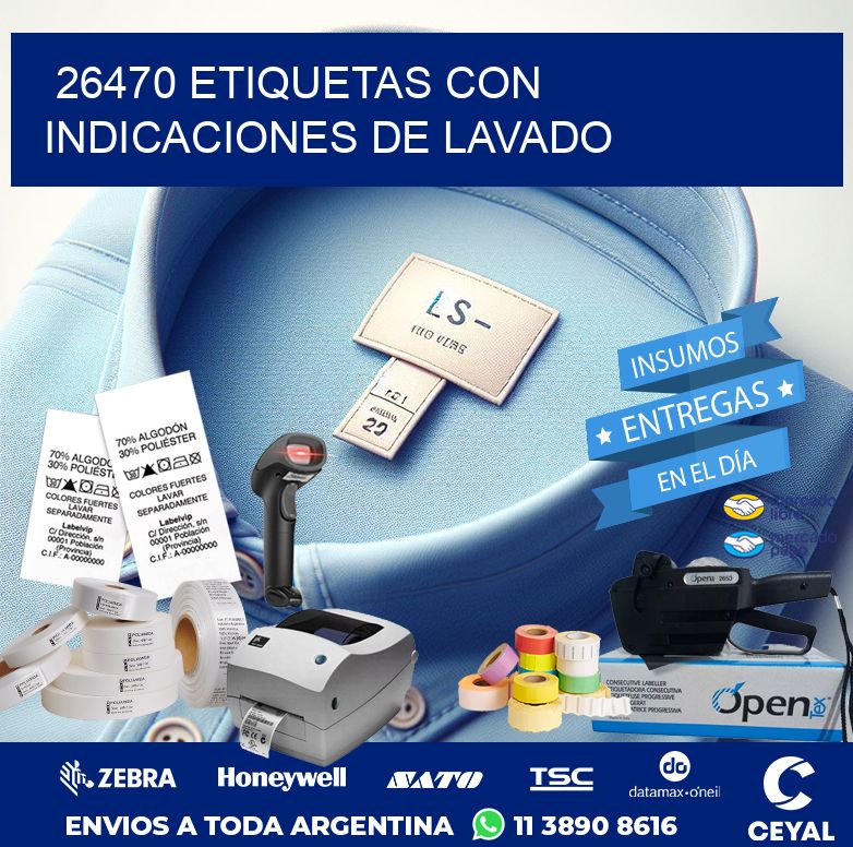 26470 ETIQUETAS CON INDICACIONES DE LAVADO