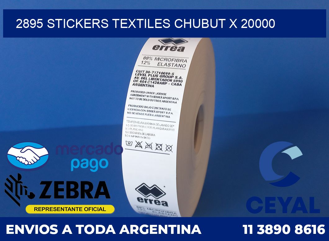 2895 STICKERS TEXTILES CHUBUT X 20000