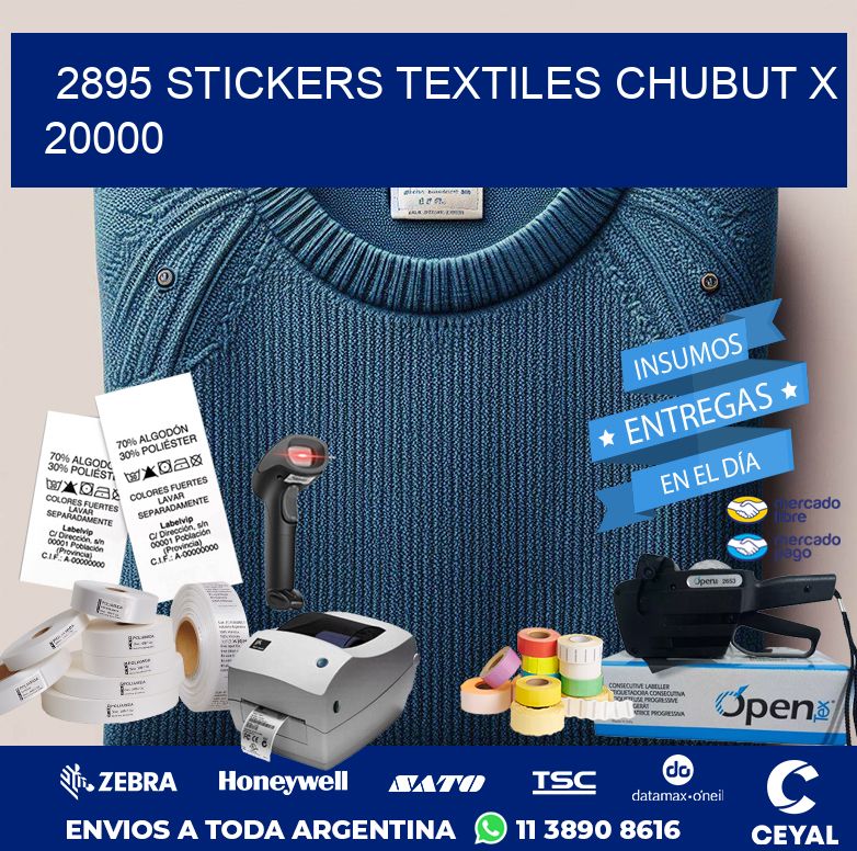 2895 STICKERS TEXTILES CHUBUT X 20000