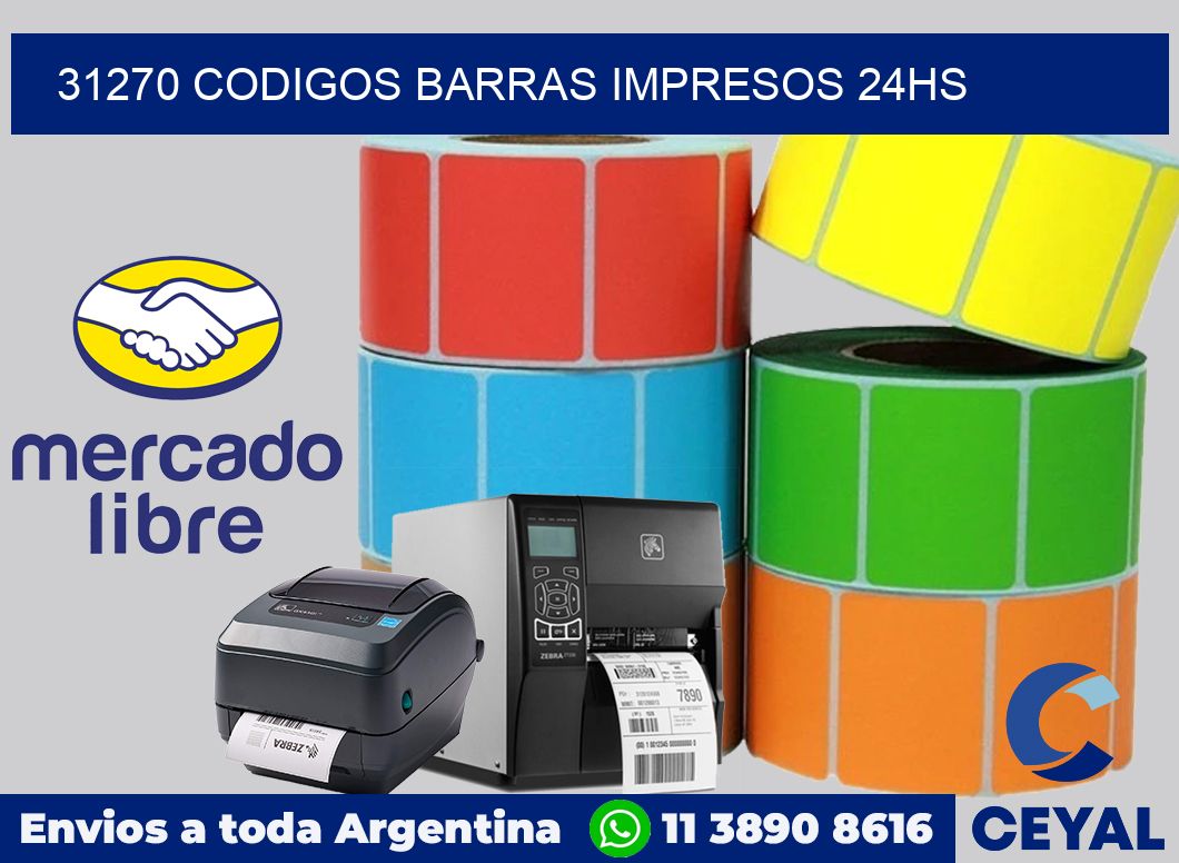31270 codigos barras impresos 24hs