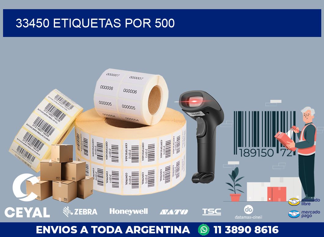33450 ETIQUETAS POR 500
