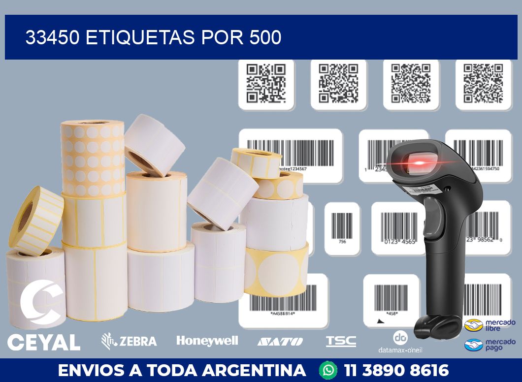 33450 ETIQUETAS POR 500