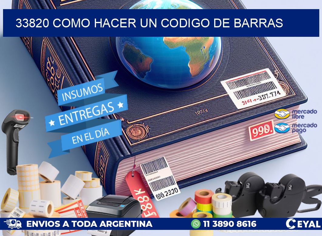 33820 como hacer un codigo de barras