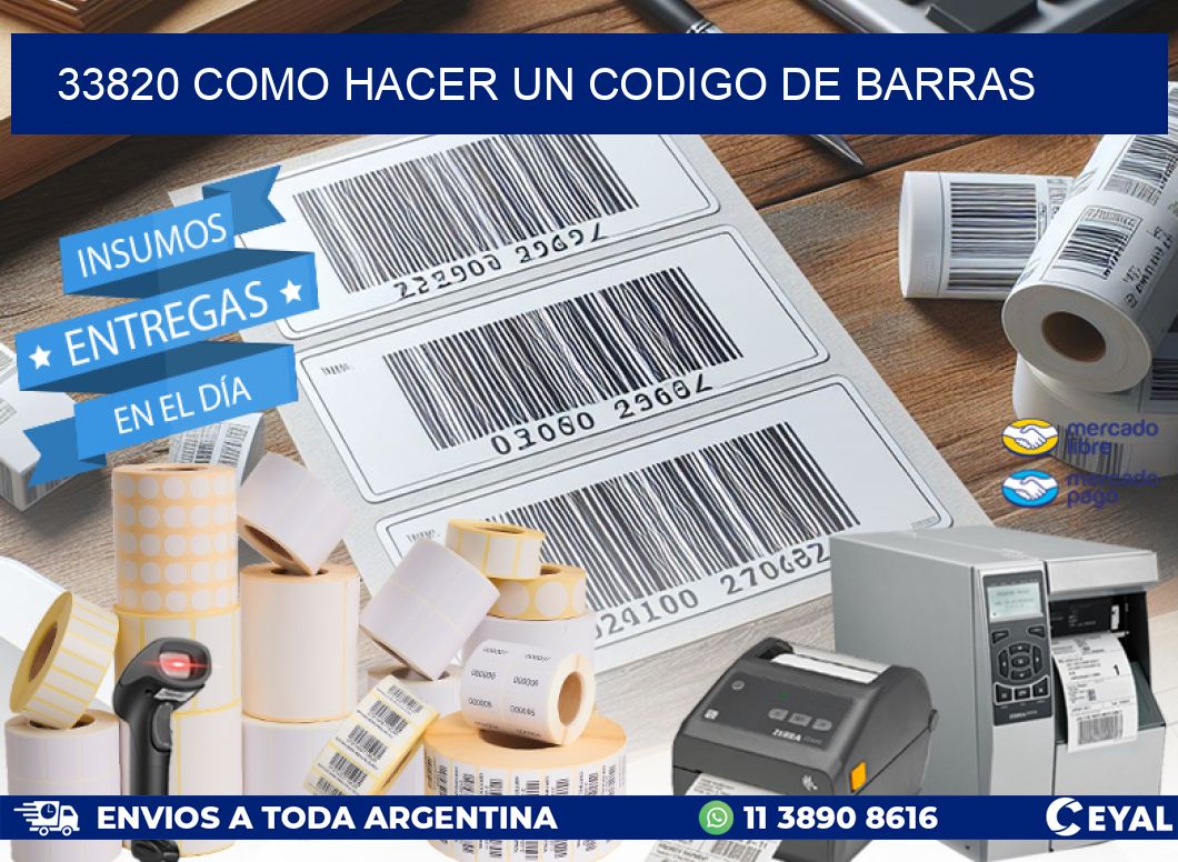 33820 como hacer un codigo de barras