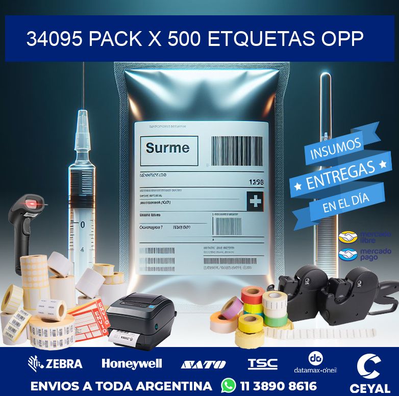 34095 PACK X 500 ETQUETAS OPP