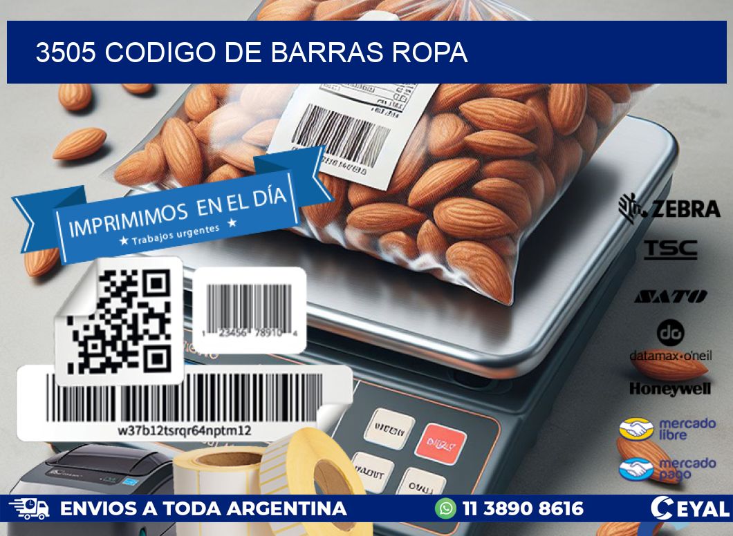 3505 CODIGO DE BARRAS ROPA