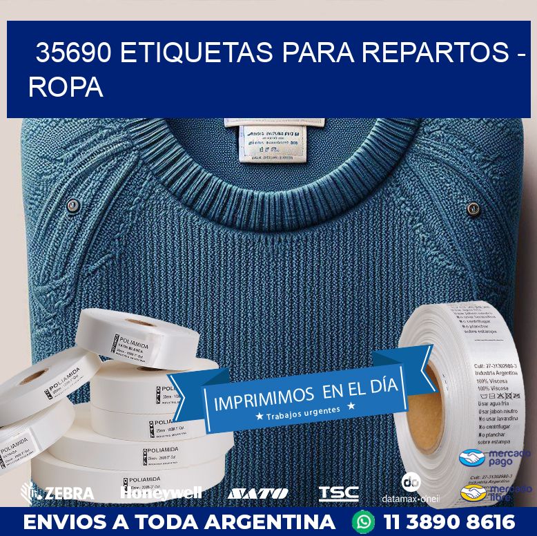 35690 ETIQUETAS PARA REPARTOS - ROPA