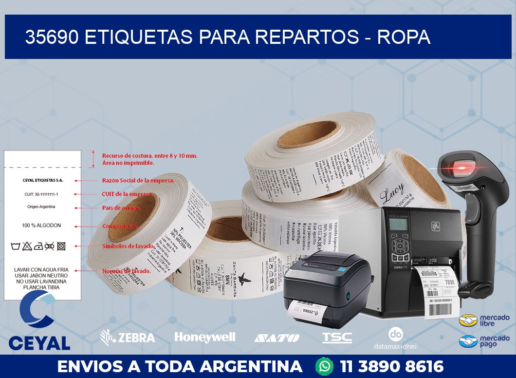 35690 ETIQUETAS PARA REPARTOS - ROPA