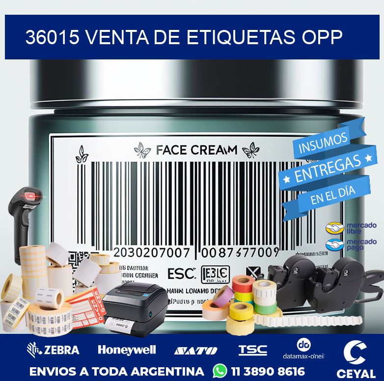 36015 VENTA DE ETIQUETAS OPP